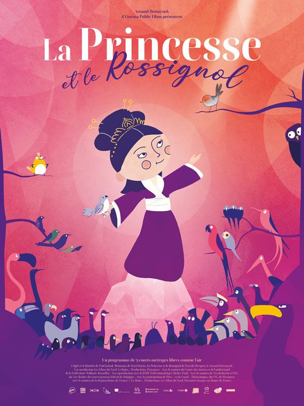 affiche LA PRINCESSE ET LE ROSSIGNOL Paul Jadoul, Rémi Durin, Pascale Hecquet & Arnaud Demuynck